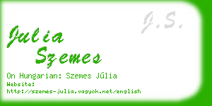 julia szemes business card