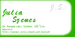 julia szemes business card